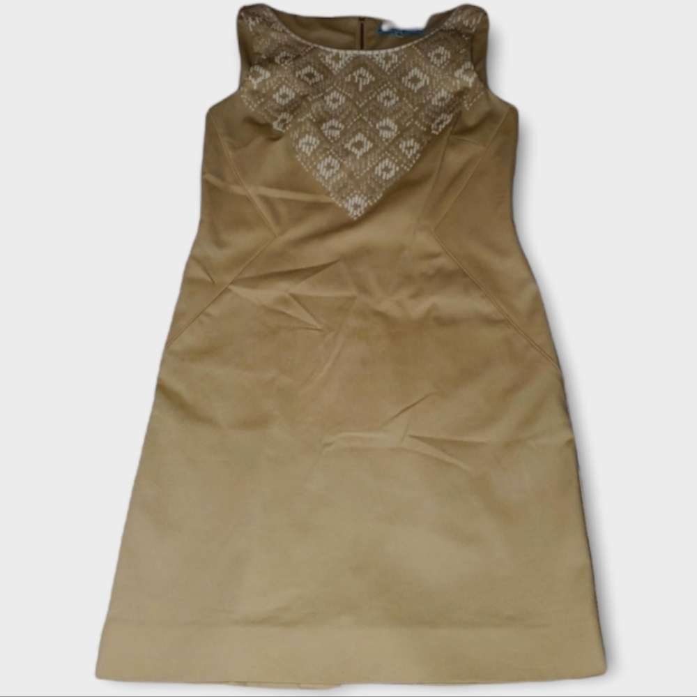 Antonio Melani Beaded Cream Dress New WithTags